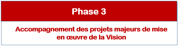 Mise en oeuvre de la vision et de la stratégie.